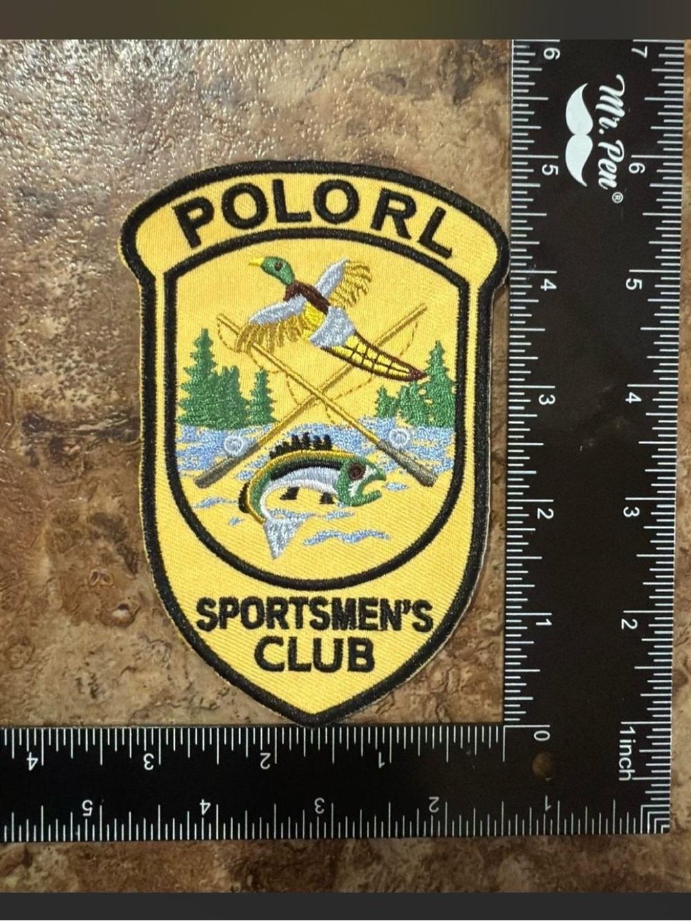 Polo by Ralph Lauren Yellow Sportsmen's Club Patch